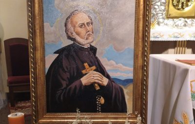 Zdjęcie przedstawia obraz św. Andrzeja Boboli.