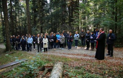 Zdjęcie przedstawia drogę krzyżową.